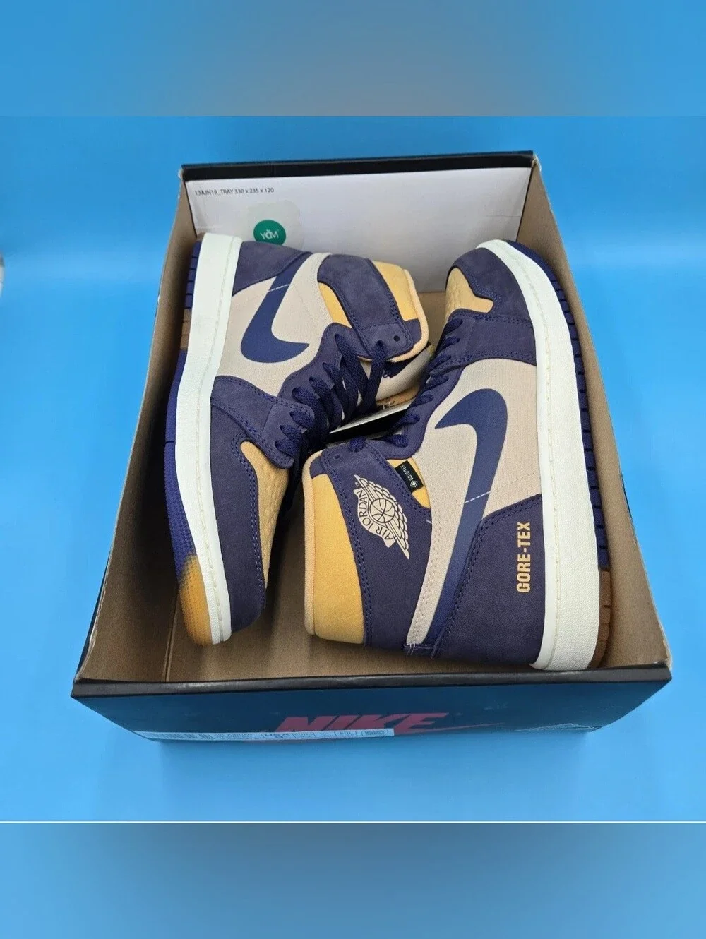 AIR JORDAN 1 ELEMENT GORE-TEX HIGH Tan/Purple Size 9.5 Men's